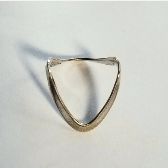 Vintage Sterling Silver abstract design ring unique unusual signed - Picture 7 of 11